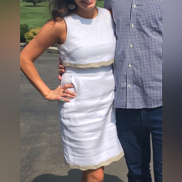 J Crew - white linen Going Places dress - 8P - Picture 3 of 3